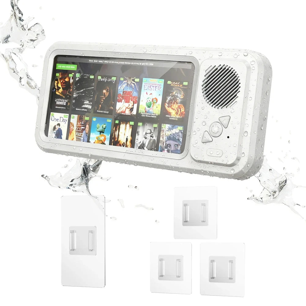 Waterproof Shower Phone Holder with Bluetooth Speaker